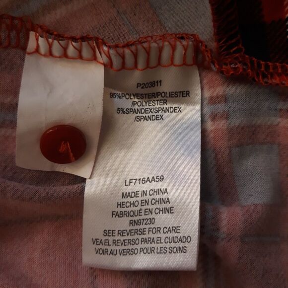 Absolutely Famous Top Women 2X Red Black Buffalo Plaid Front Knot Tie Button Up - Picture 12 of 13